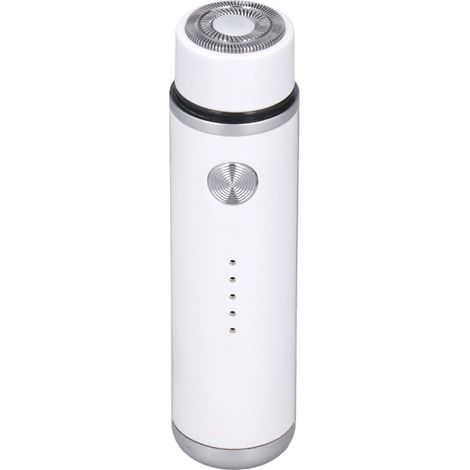 Tragbarer Mini-Elektrorasierer mit USB-Aufladung, Trimmer für Damen und Herren, ideal für Reisen, Weiß (1/5)