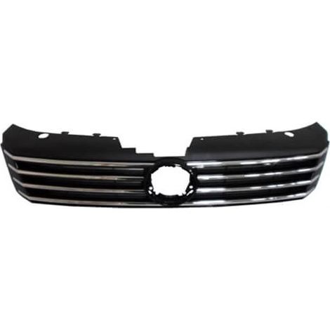 Grille de calandre noire avec moulure chromée Volkswagen Passat B7 2010-2014