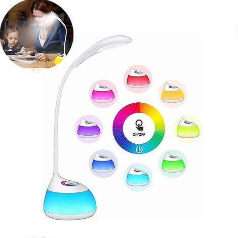 Lampe de chevet enfant à 16 LED, intensité variable, commande tactile, veilleuse (1/4)