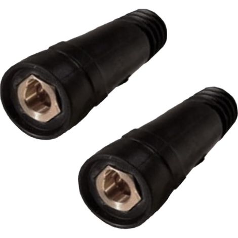 Lot de 2 connecteurs pour machine à souder - Noir - Raccord rapide pour équipement de soudage TIG - DKJ10-25 - Femelle (1/5)