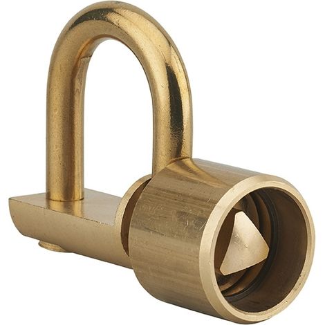 Lucchetto chiave triangolare base dritta 14mm, ottone, da esterno - contatori, quadri elettrici, VVF, pompieri, manutenzione - THIRARD