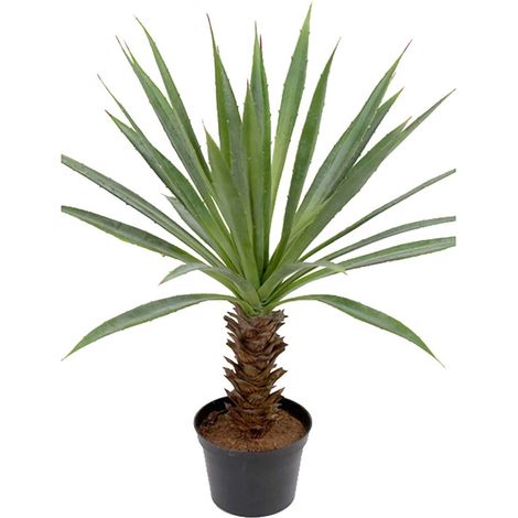 Agave artificiel sur pied en pot, H 40 cm, D 30,5 cm (1/2)