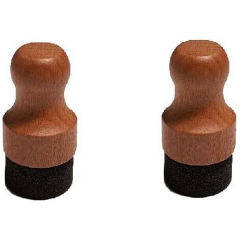 Lot de 2 applicateurs d'huile et de cire pour planches à découper en bois, tampons de boucher, couverts Marron et éponge(559.5cm) (1/4)