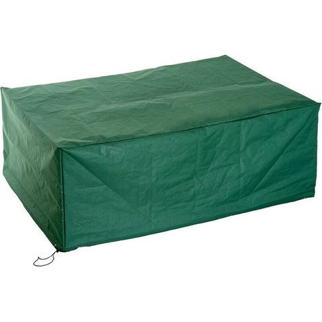 Funda impermeable para muebles de jardín rectangulares 210L x 140l x 80H cm verde (1/4)
