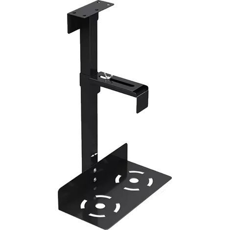 Soporte para PC debajo del escritorio, soporte ajustable, diseño robusto, ES-Negro (1/2)