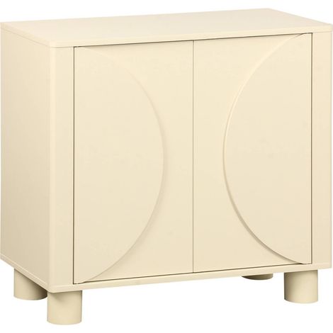 sweeek - Sideboard mit Holzdekor und 2 Türen 80 cm