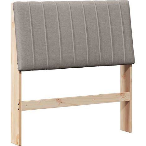 Cabecero tapizado Taupé 90 cm Madera de pino macizo vidaXL