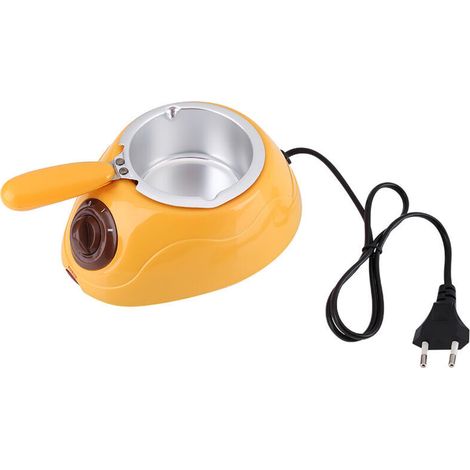 Pot de fusion électrique pour chocolat et bonbons, outil de cuisine avec ensemble de moules pour faire soi-même (jaune) (1/4)