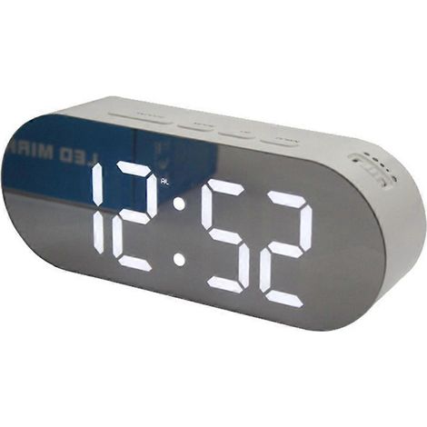 Réveil numérique électronique miroir, minuteur de cuisine double USB, écran LCD, compte à rebours, outil de chronométrage de cuisine. (1/4)