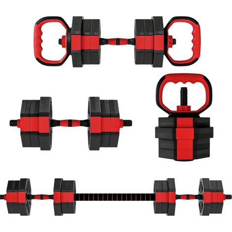 Set de pesas 4 en 1 ajustable 20 kg para entrenamiento en casa HOMVRA (1/5)