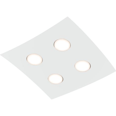 Plafoniera Spinnaker 4 elementi, lampada da soffitto e parete a LED, attacco GX53, design moderno, finitura bianca, IP20 - Rossini Group