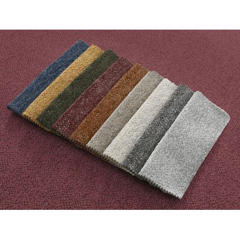 BOBOCHIC - Canapé droit fixe 4 places VOLTAIRE assise profonde tissu chiné Rouge (1/5)