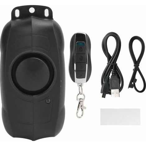 Alarme Antivol - 150 dB - Capteur De Vibrations Sans Fil - Pour Vélo Moto Scooter Électrique - Télécommande Incluse - IP55 - 7 Niveaux Sensibilité - 1 Pièce (1/5)