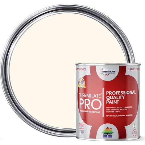 Thermilate PRO FLEX Interior & Exterior Paint - Multi-Surface Paint & Primer - All-in-One - Creamy White - 1L - Matt