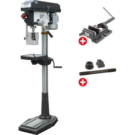 Perceuse à colonne jusque ø 25 mm CM3 750W 400V 12 vitesses + étau de perçage + jeu de boulons Optidrill DQ25 400V PACK (1/5)