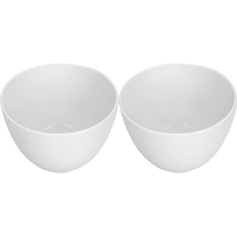 Lot de 2 bols mélangeurs souples et pliables pour masques, DIY soin visage, blanc, pour maison et institut de beauté (1/5)