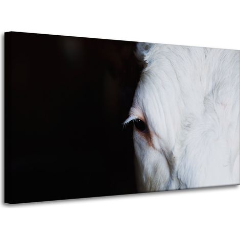 Leinwanddruck „Tiere: Auge einer Kuh“, 100 x 60 cm