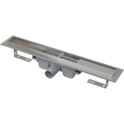 Alca - Caniveau de douche Professional 115 cm, avec rebord pour grille perforée, inox APZ6-1150 (1/3)