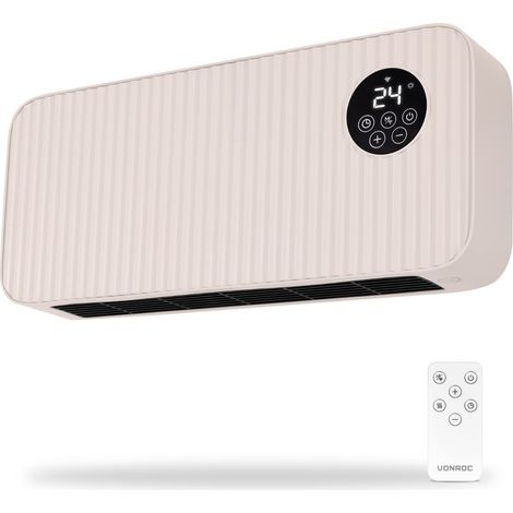 VONROC - Badheizung 2000W – Wandheizung mit WiFi – 2 Heizstufen – Touchdisplay – IP22 – Beige (1/5)