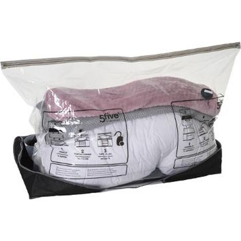 Sac de Rangement Compresseur Lit 100cm Gris (1/4)