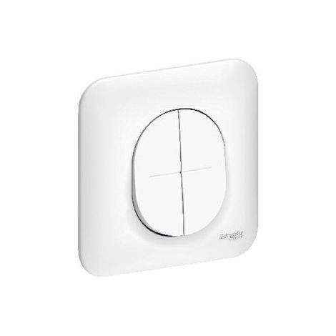 Schneider Electric – Interrupteur va-et-vient 10A encastré blanc – Plaque bornes auto fixation vis/griffes – Pour installation électrique professionnelle