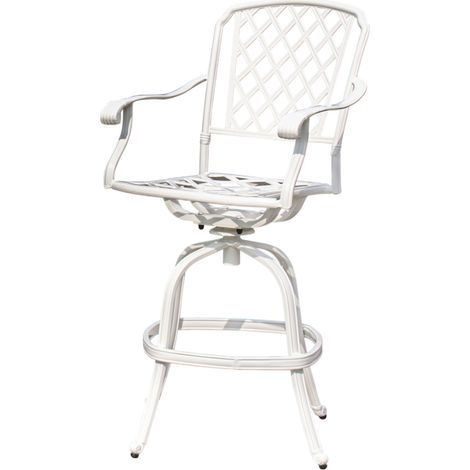Inko Rocco Barsessel Alu-Guss 63,5x62,5x125 cm Barhocker 2 Farben zur Wahl