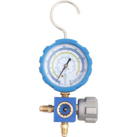 Manomètre pour Climatisation Basse Pression avec Vitre de Contrôle - Outil de Réfrigération G1/4