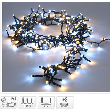 Schlangen-Lichterkette 560 LEDs 14m Kalt- und Warmweiß