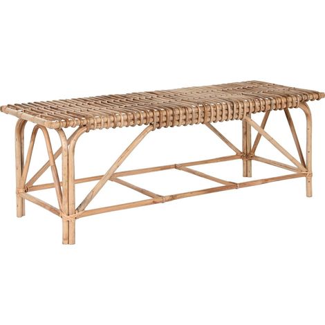Banc en osier naturel pour détente élégante - Naturel osier clair (1/5)