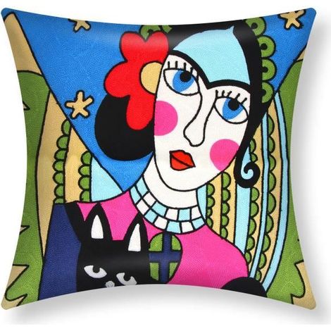 Housses de Coussin - AVIZAR - 45x45 cm - Multicolore - Design Contemporain - Intérieur (1/5)