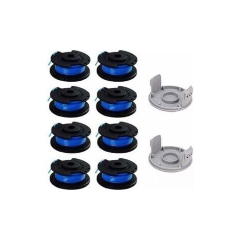 Pack de 10 bobines de rechange pour coupe-bordures Ryobi One+ AC14RL3A, 18v 24v 40v, Ø 1,6mm, longueur 3,3m (incluant 8 bobines et 2 couvercles) (1/5)