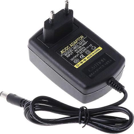 Adaptateur secteur noir pour atomiseur ultrasonique LED avec lumière, fontaine et bassin. (1/5)