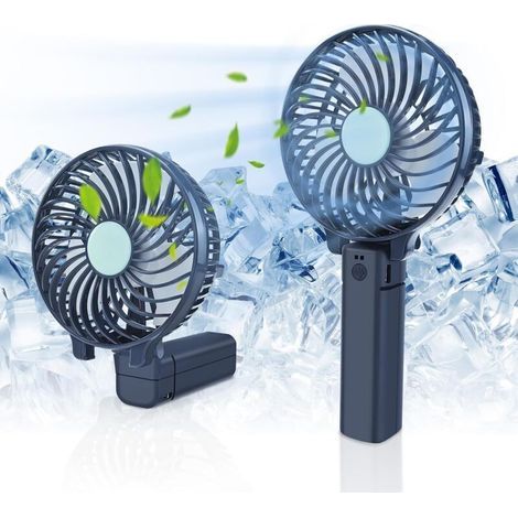Tragbarer, per USB aufladbarer Ventilator mit 3 Geschwindigkeitsstufen, kleiner, faltbarer und leiser Tischventilator für die Kühlung in Innenräumen, beim Camping, zu Hause, im Büro, in der Schule, au (1/5)