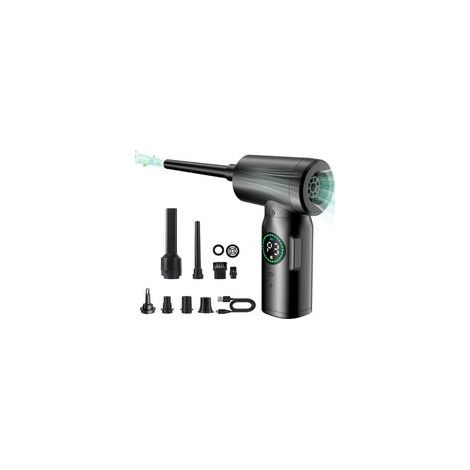 100.000 U/min Druckluftgebläse, leistungsstarker elektrischer Staubentferner, 3 Geschwindigkeitsstufen, 7500 mAh, für Tastatur, Maus, PC, Auto, Sofa, Haushalt, Haustiere – Crezuo