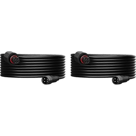 Deux câbles d'extension de 10 pieds compatibles avec les projecteurs extérieurs Govee câbles d'extension étanches à 4 broches compatibles avec les Govee H7057 et H7058. (1/5)