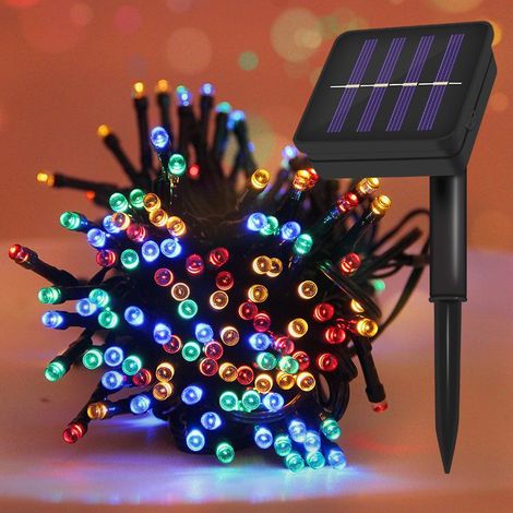 22 m großer, mehrfarbiger LED-Dekorationskranz mit 200 LEDs für den Innen- und Außenbereich (elektrisch)