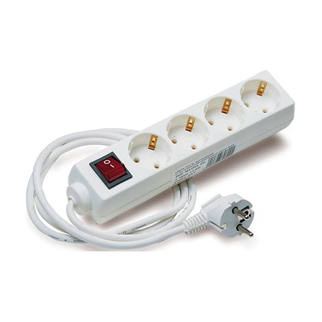 Mehrfachsockel mit 4 Steckdosen, Schalter, Kabel 1,4 m, 806605 tayg (1/2)