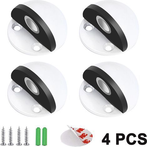 Door Stopper Magnetique - Acier Inoxydable - Pour Porte Intérieure Extérieure - Hauteur Réglable 3 À 30 Mm - 4 Pièces (1/5)