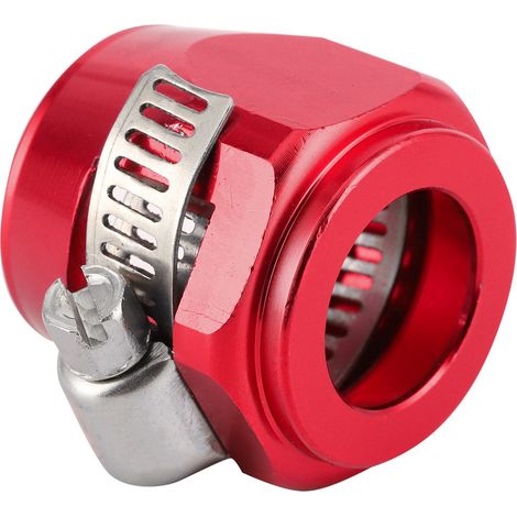 Raccord de finition de durite 10AN en aluminium rouge pour conduites de carburant, huile, diesel, gaz, air et eau - Connecteur terminal (1/5)