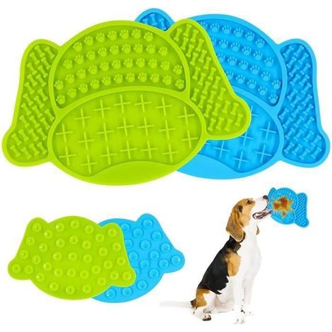 Tapis à Lécher - Chien - 2 Pcs - Silicone Imperméable - Ventouses Puissantes - Anti-Anxiété (1/4)