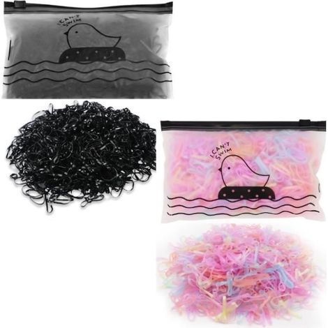Élastiques à Cheveux - Non spécifié - 2000 Pièces - Caoutchouc Durable - Réutilisables - Mixte (1/4)