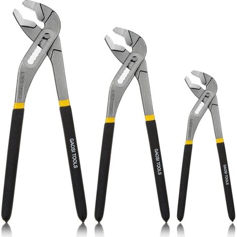 Set mit 3 verstellbaren Multifunktionszangen, Wasserpumpenzangen 200 mm/250 mm/300 mm – Chrom-Vanadium-Stahl – Rostschutzbehandlung (1/4)