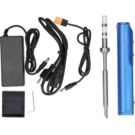 Kit de Fer à Souder Mini avec Adaptateur Alimentation 19V SQ-001, Prise US 100-240V, Station de Soudage Portable (1/5)