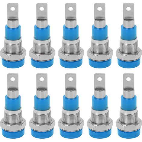 10 Prises Banane 4mm Bleues Conductivité Électrique Optimale Connecteurs Stables Transmission Bornes pour Équipement Industriel (1/5)