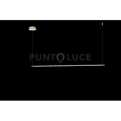 SOSPENSIONE GENIUS ORIZZONTALE  ORO LED 3000K 1380LM 28W DIMMERABILE L.160CM