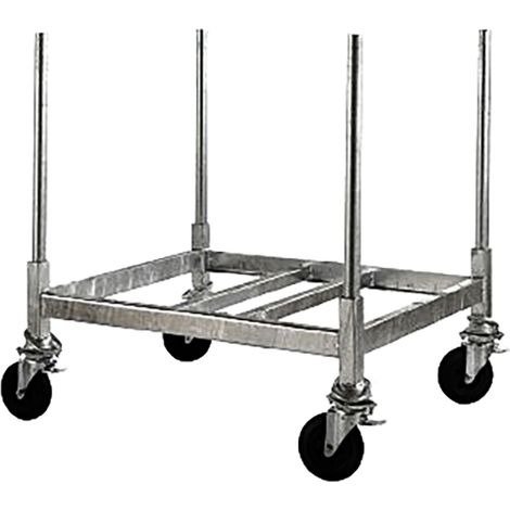 Polyrack ensemble 4 pieds + roues diam 200mm
