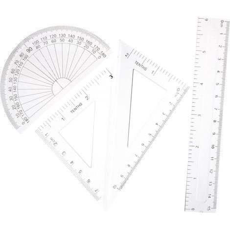 Ensemble de règles comprenant une règle à lignes transparentes et (1/5)