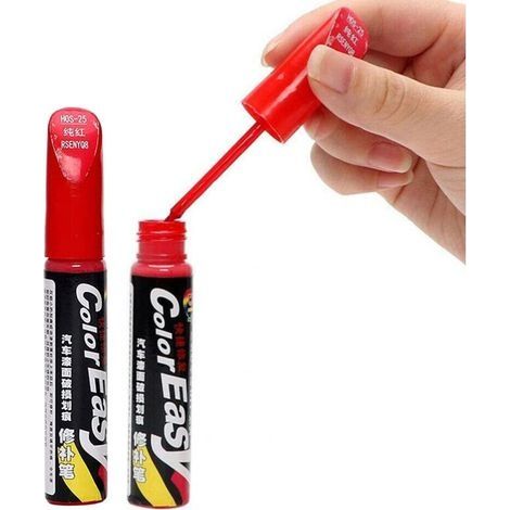 Stylo Retouche Peinture, Stylo Réparation des rayures Auto, Anti Rayure pour Carrosserie Moto Voiture Vélo, 2 Pièces (Rouge) (1/5)