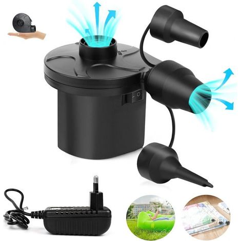 Pompe à air électrique avec 3 embouts pour sacs de couchage sous vide, matelas et piscines gonflables. (1/5)