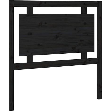 Maison Exclusive - Testiera per Letto Nera 95,5x4x100 cm in Legno Massello di Pino